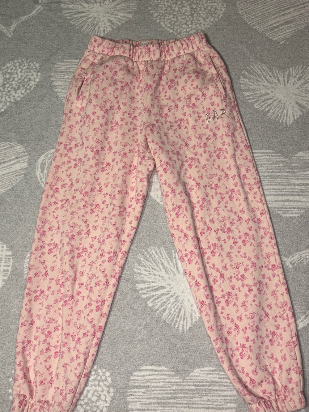 GAP x LoveShackFancy flower pink sweatpants